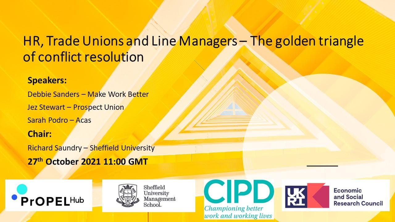 HR, Trade Unions & Line Managers-the golden triangle of conflict resolution