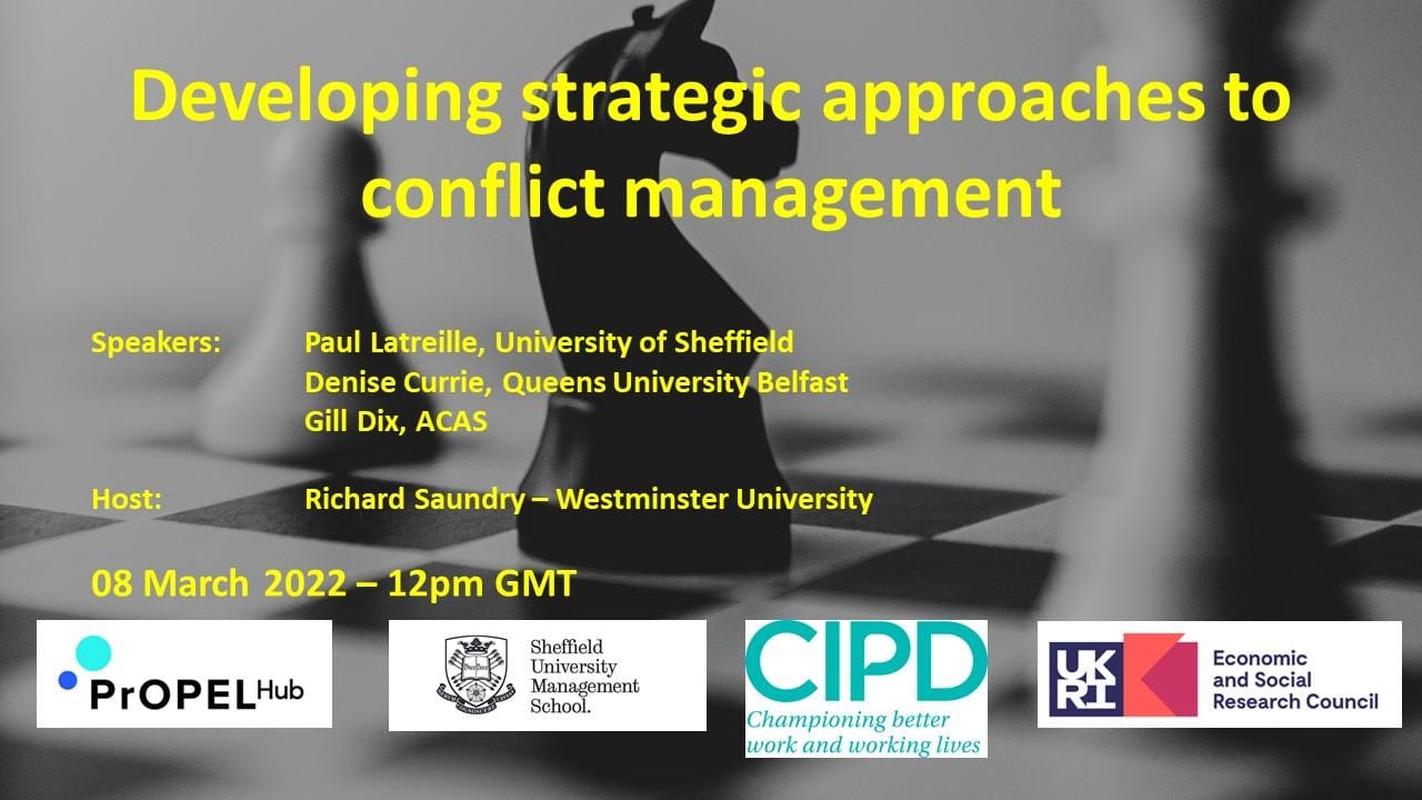 Developing strategic approaches to conflict management